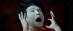 Butoh dancer, silent scream (reference to horror of WWII nuclear bombing), Japan