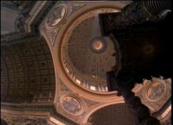 The baldachin and heaven of St. Peter's catherdral, Rome