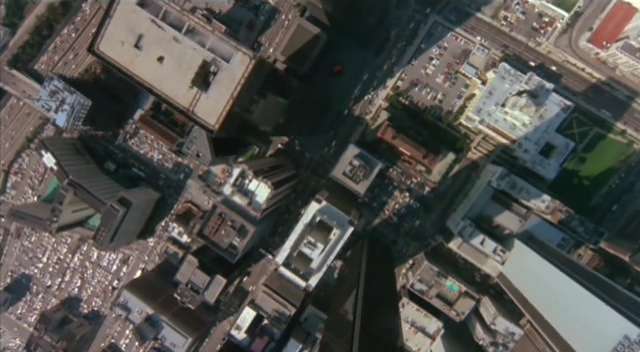 Figueroa & Wilshire Area with 110 freeway at upper left, L.A.