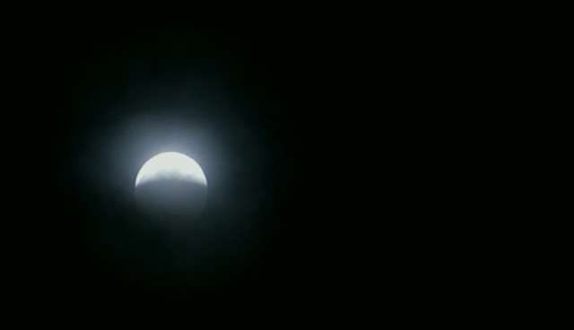 A partial lunar eclipse.