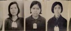 Photographs displayed at S21 torture chamber, Cambodia