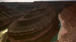 This is the Goosnecks of the San Juan near Mexican Hat, Utah