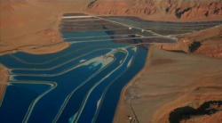 Potash evaporation ponds, near Moab, Utah and just below Dead Horse Point, Utah