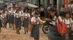 These girls are schoolgirls from Peru.